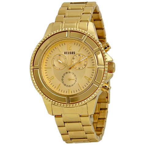 versus versace gold watch|versace watch gold plated.